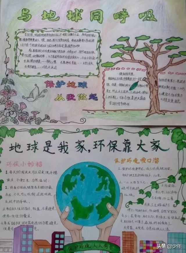 保护环境的手抄报简笔画（保护环境的手抄报简易）